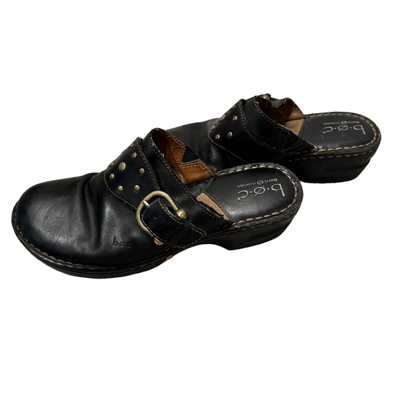 BOC Born Concepts Shoes Women Mules Clogs Leather Black 11 - Picture 4 of 11